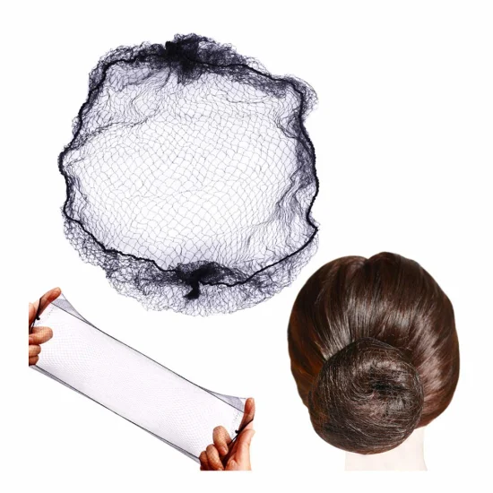 Redes de nylon descartáveis, perucas invisíveis, rede de cabelo