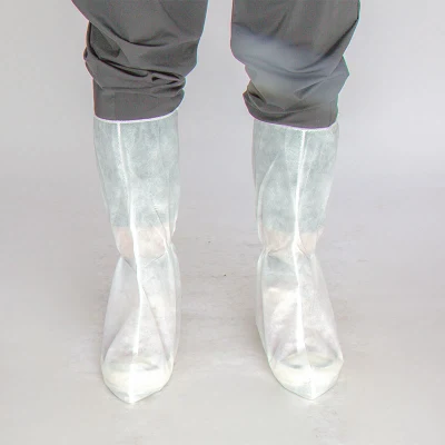 Capa de sapato feita à mão descartável/PP capa de bota de tecido descartável não tecido à prova de poeira e antiestática