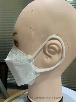 Máscara facial em forma de peixe descartável por atacado com filtro alto de borracha elástica macia