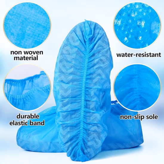 Sapatas protetoras plásticas impermeáveis ​​de pouco peso descartáveis ​​PE Shoecover
